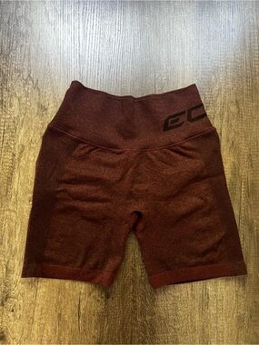 ECHT Seamless High-Waist Bike Shorts — Burgundy